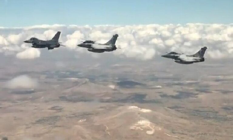 Τουρκικά F-16 πετούν μαζί με καταριανά Rafale στην άσκηση Anatolian Eagle