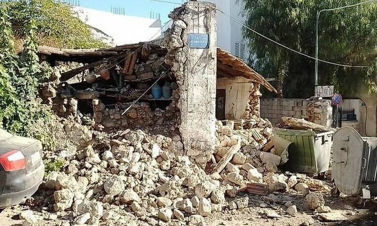 Σεισμός - Κρήτη: Τρεις εγκλωβισμένοι από την ισχυρή δόνηση στο Αρκαλοχώρι και τον Πατσίδερο