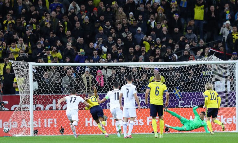 Σουηδία – Ελλάδα: Λάθος ο Μαυροπάνος και 1-0 με πέναλτι του Φόρσμπεργκ (vid)