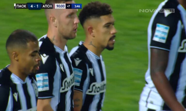 ΠΑΟΚ – Απόλλων Σμύρνης: Δεύτερο πέναλτι και γκολ του Αουγκούστο για το 4-1