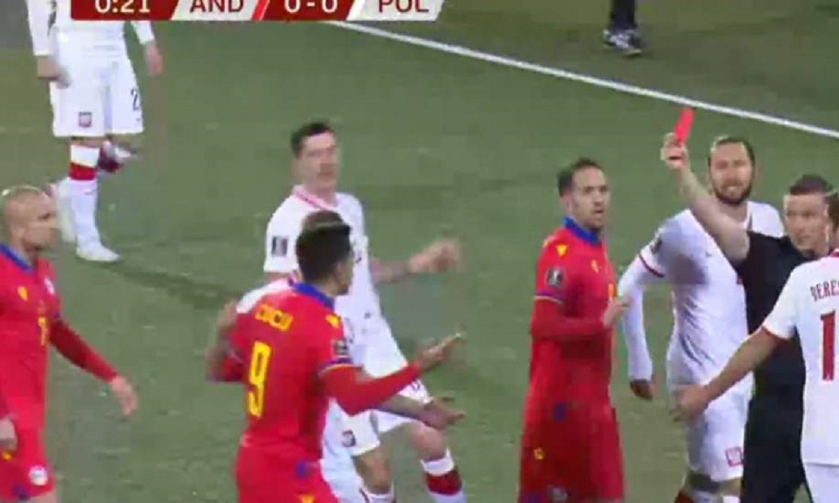 Ανδόρα – Πολωνία: Παίκτης αποβλήθηκε με απευθείας κόκκινη στα 20 δευτερόλεπτα! (vid)