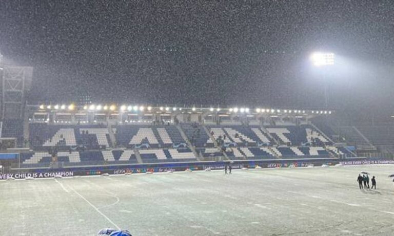 Αταλάντα – Βιγιαρεάλ: Σφοδρή χιονόπτωση στο Μπέργκαμο! (vid)