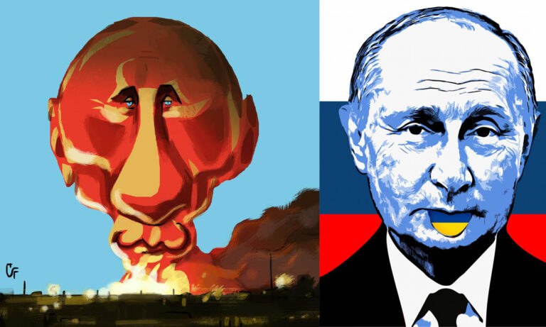 Πόλεμος στην Ουκρανία: Σκίτσα που κόβουν την ανάσα