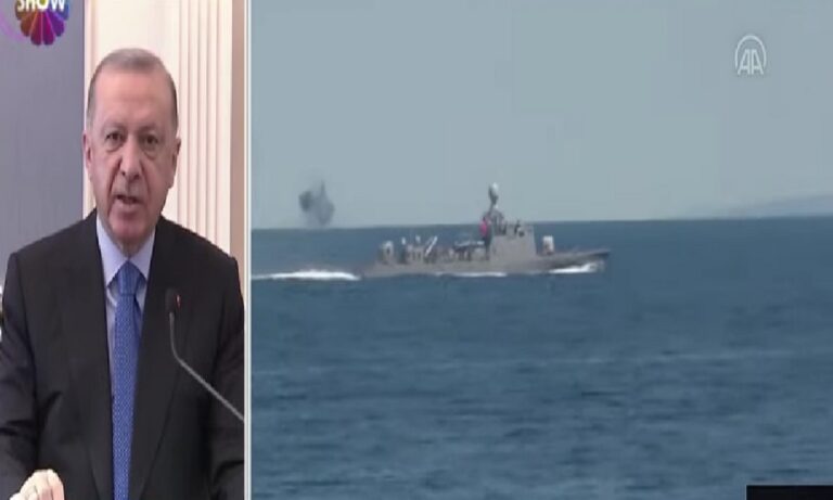Τουρκία: Ζωντανή σύνδεση Ερντογάν με αποβατικά σε τουρκική πολεμική άσκηση – Μήνυμα εισβολής;
