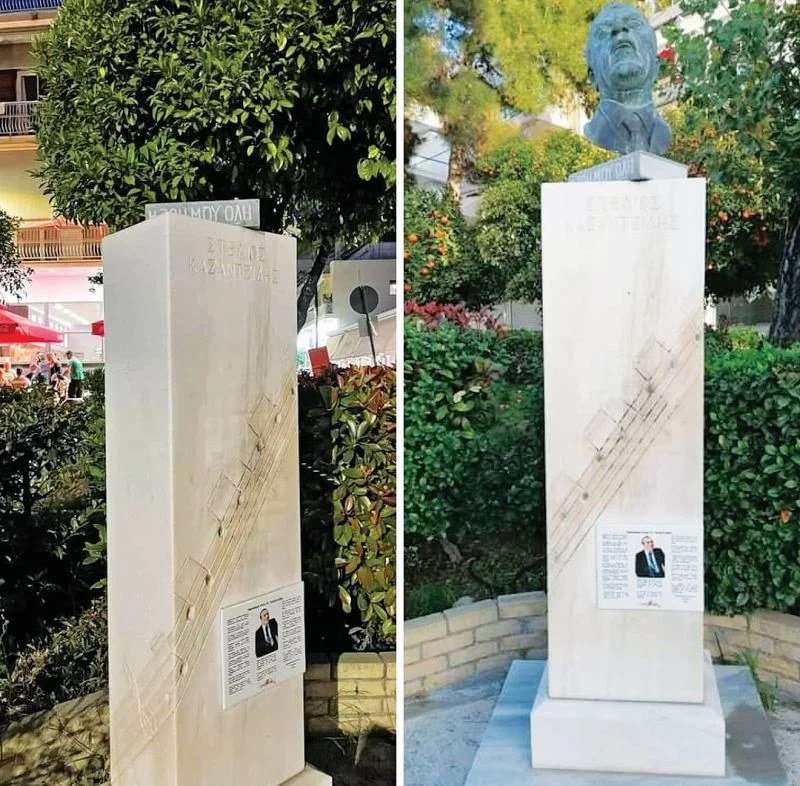 Ντροπή για τον πολιτισμό μας. Άγνωστοι έκλεψαν την προτομή του αείμνηστου τραγουδιστή, εκτιμώντας το βάρος της σε... χαλκό.