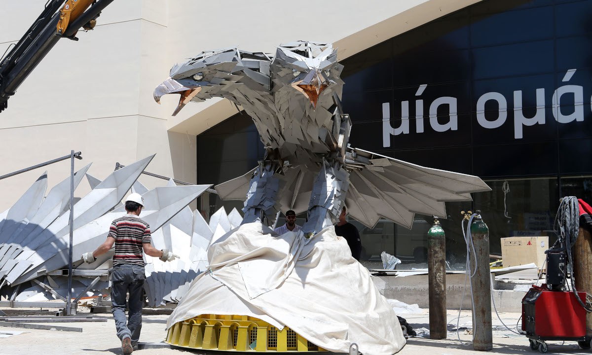 ΑΕΚ: Η Νέα Φιλαδέλφεια ομορφαίνει, ο αετός έπιασε θέση στην «ΟPAP Arena»