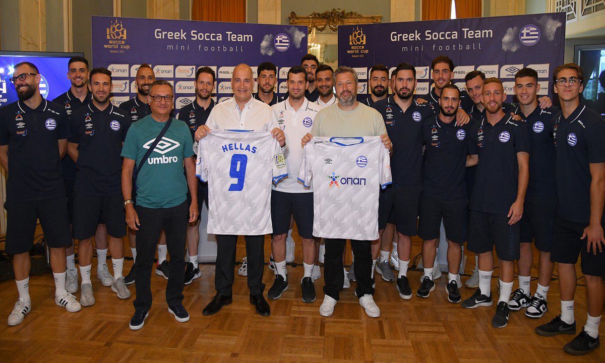Με τον ΟΠΑΠ στο πλευρό της η Ελληνική Ομάδα στο SOCCA World Cup 2022 – Δείτε τη φανέλα που θα φοράει στο Μουντιάλ της Βουδαπέστης