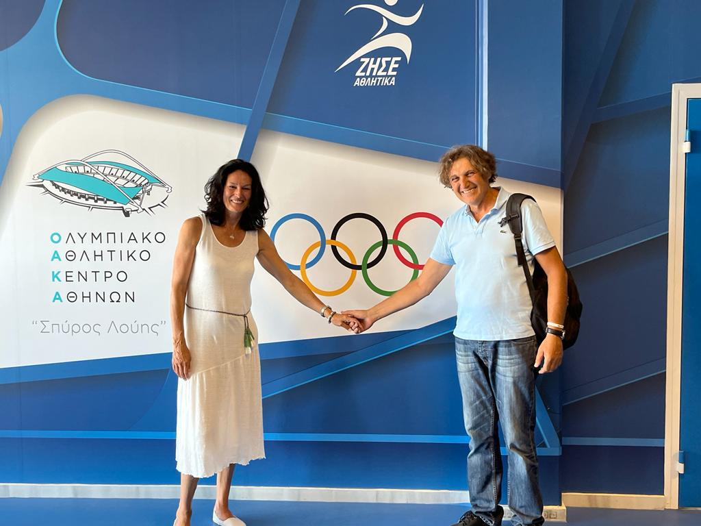 OAKA: Το επισκέφθηκε η ολυμπιονίκης και παγκόσμια πρωταθλήτρια Σάρκα Κασπάρκοβα