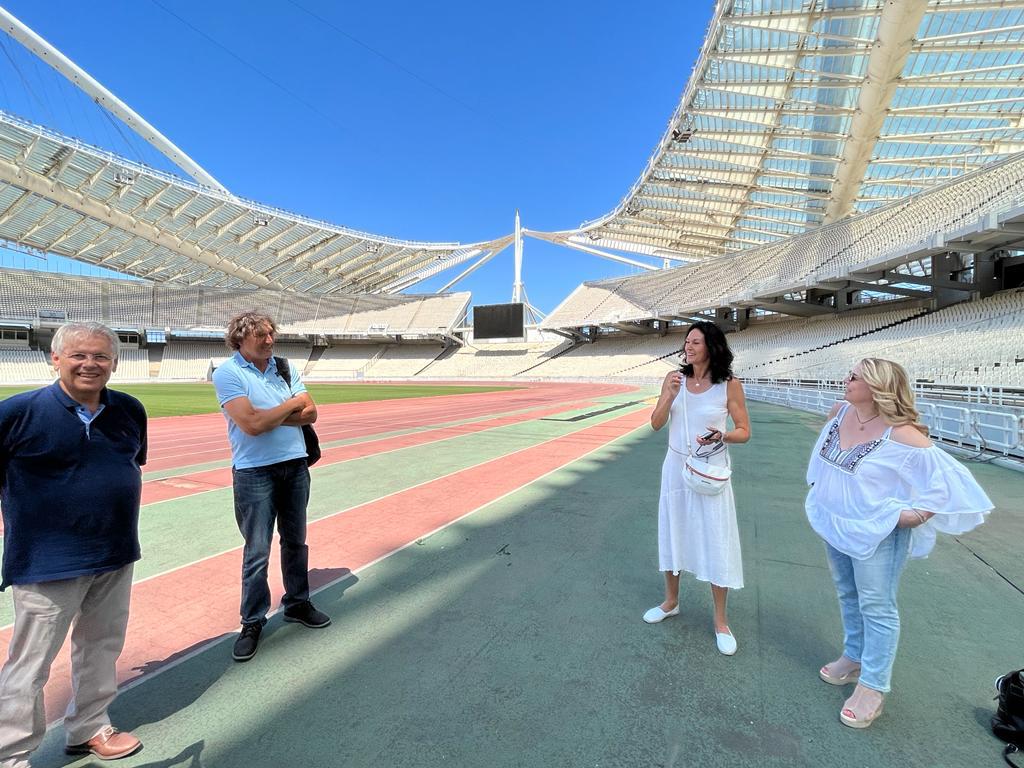 OAKA: Το επισκέφθηκε η ολυμπιονίκης και παγκόσμια πρωταθλήτρια Σάρκα Κασπάρκοβα