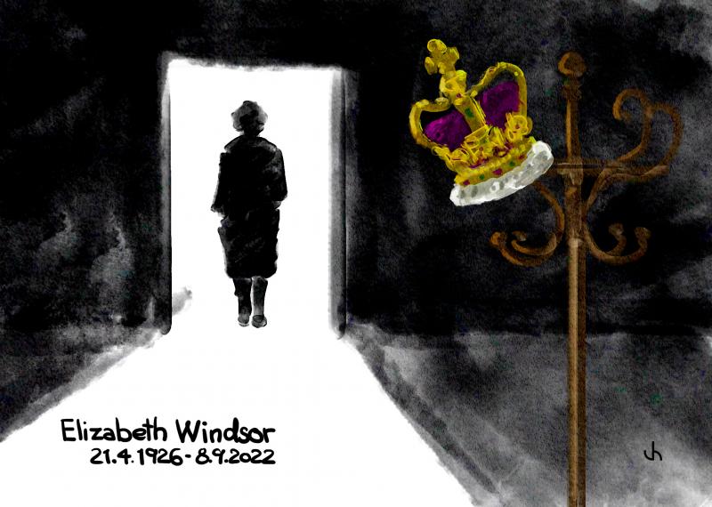 12 σκίτσα για την ζωή και το θάνατο της Βασίλισσας Ελισάβετ που «αγαπάμε να μισούμε»