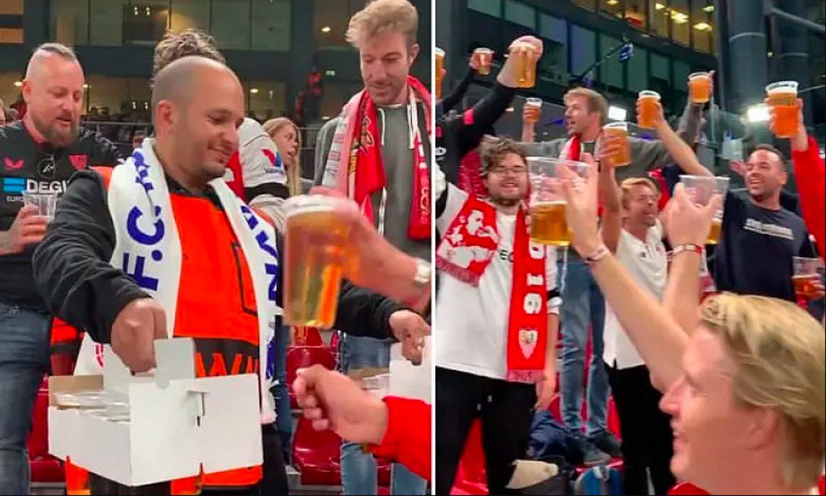 Η Κοπεγχάγη μοίρασε δωρεάν μπύρα στους οπαδούς της Σεβίλλης που βρέθηκαν στη Δανία (vid)