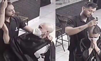 Viral βίντεο-«γροθιά» στο στομάχι: Κομμωτής ξυρίζει το κεφάλι του για να συμπαρασταθεί σε καρκινοπαθή πελάτισσα