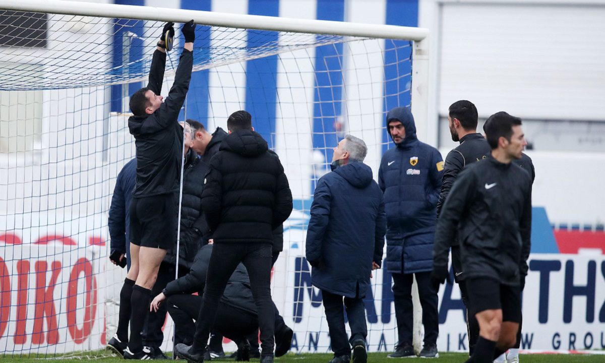 Ατρόμητος – ΑΕΚ: Τραγελαφικά πράγματα στο Περιστέρι και οριστική αναβολή – Ενστάσεις από τις δύο ΠΑΕ