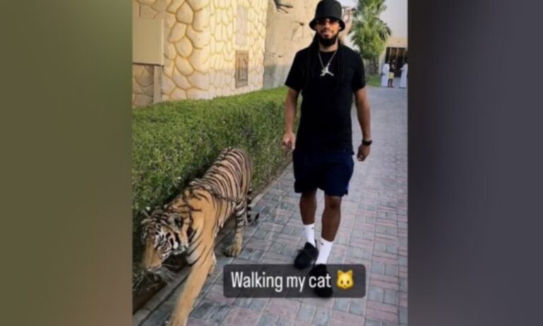 Μάντσεστερ Σίτι: Πρώην ποδοσφαιριστής της βγήκε βόλτα με την τίγρη του! (vid)