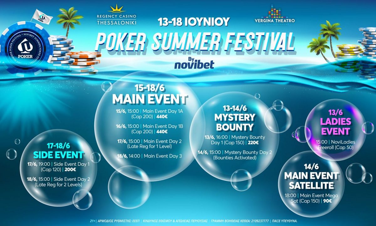 Novibet Poker Summer Festival: Εκκίνηση αύριο με Ladies Freeroll και Mystery Bounty!