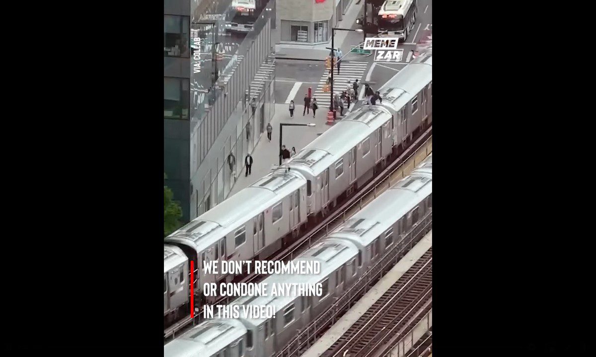 Viral: Τρομακτικό! Τρέχουν πάνω σε εν κινήσει τρένο! (vid)