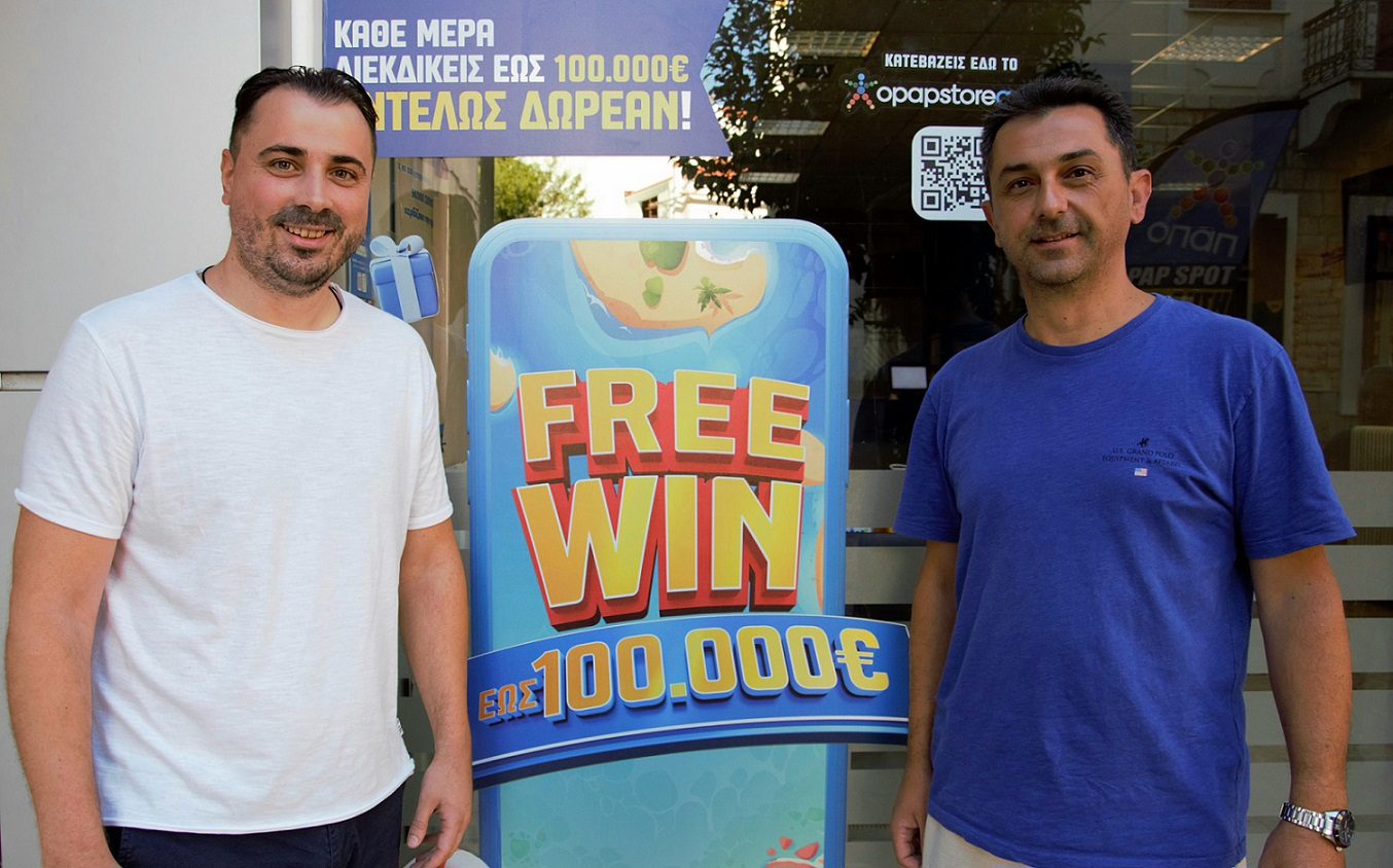 FREEWIN: Τυχερός σε κατάστημα ΟΠΑΠ στην Τρίπολη κέρδισε 10.000 ευρώ!