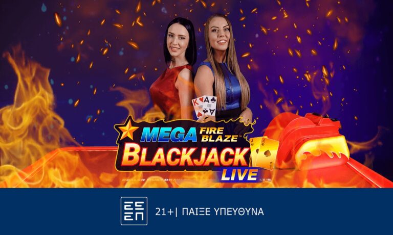 To Mega Fire Blaze Blackjack Live παίζει στη Novibet!