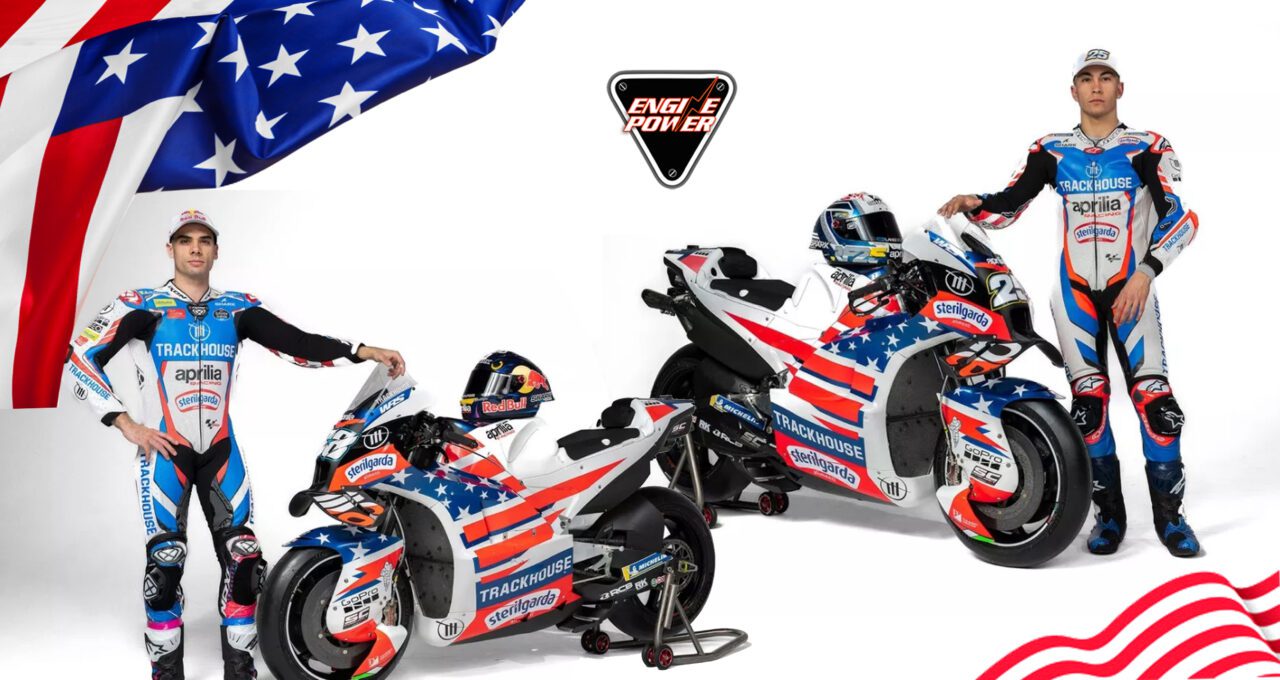 motogp- Trackhouse-team-aprilia- Miguel-Oliveira-Raul-Fernandez-moto-gp-2024-racing-colours