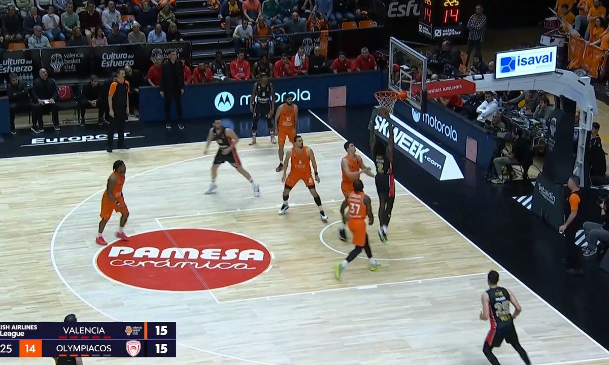 Ολυμπιακός: Μαγική no-look ασίστ του Παπανικολάου για το κάρφωμα του Ράιτ