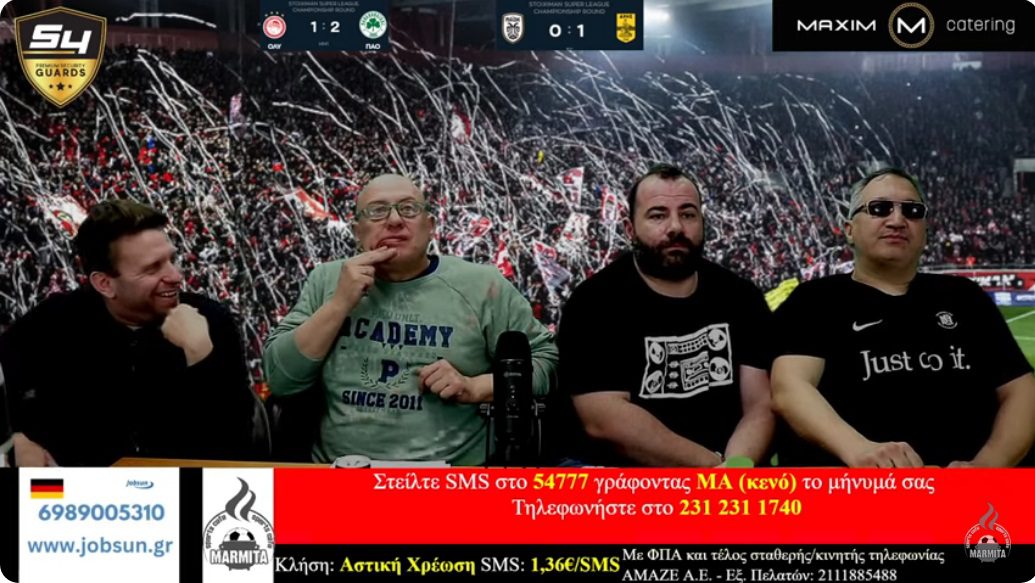 Ο Ραπτόπουλος προβλέπει οτι είναι θέμα χρόνου ο Άρης να φάει γκολ από τον ΠΑΟΚ και μετά σκοράρει ο Μορόν!