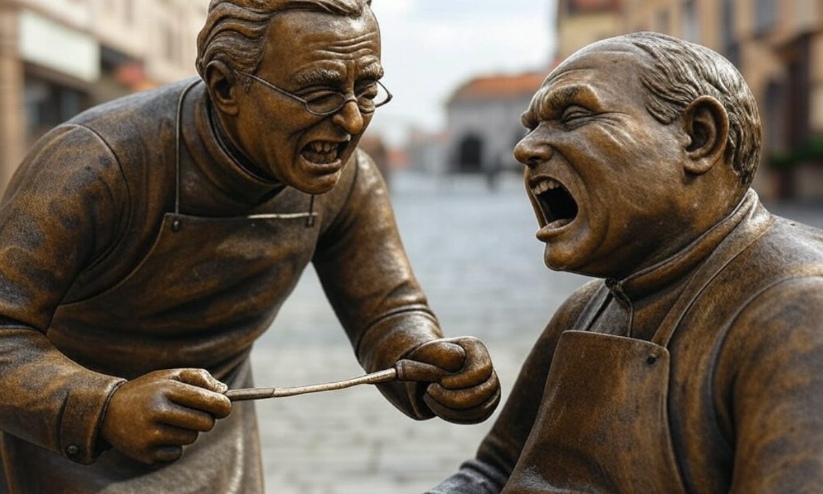 Η πιο παράξενη οδοντιατρική διαφήμιση: Τα αγάλματα που προκαλούσαν τρόμο