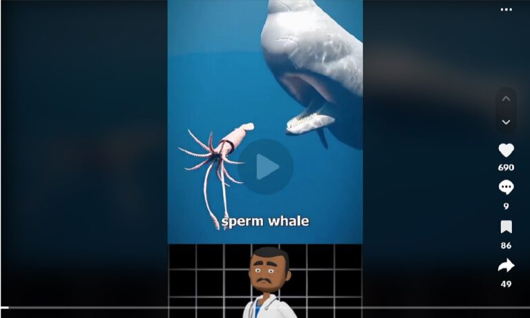 Τι γίνεται όταν μια φάλαινα τρώει ένα καλαμάρι