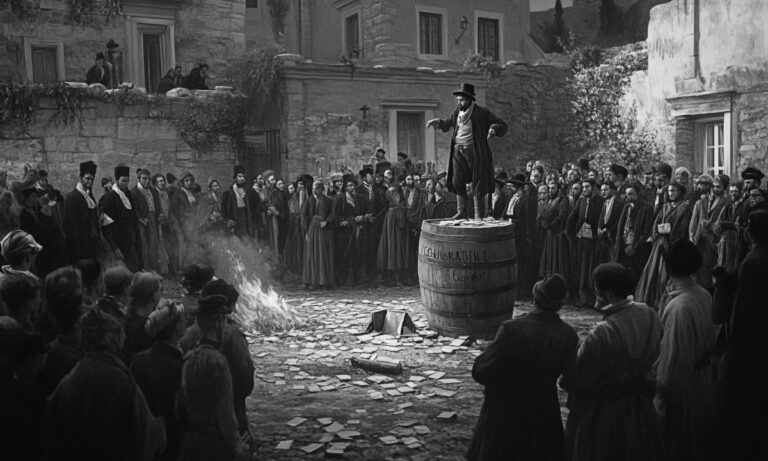 Ανέβαινε σε ένα βαρέλι και φώναζε διευθύνσεις. Αν δεν εμφανιζόσουν, έκαιγε την επιστολή