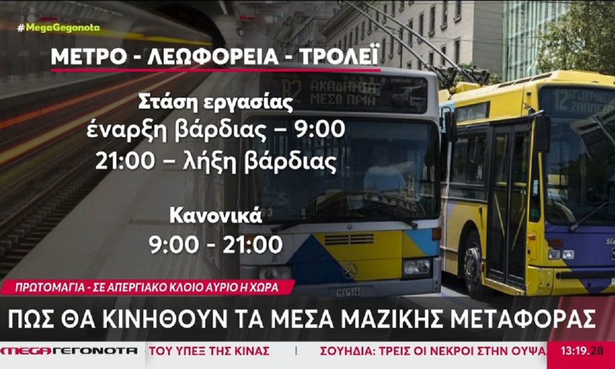 Μέσα Μαζικής Μεταφοράς: Πώς θα κινηθούν την Πρωτομαγιά