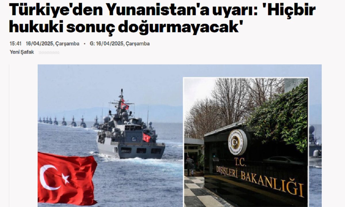 Απαντά η Τουρκία στους θαλάσσιους χωροταξικούς χάρτες τις Ελλάδας και κόβει στα δύο το Αιγαίο