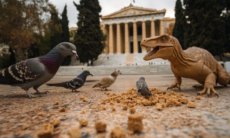 Κάθε φορά που δίνεις ψιχουλάκια σε περιστεράκια, στην ουσία ταΐζεις δεινόσαυρους