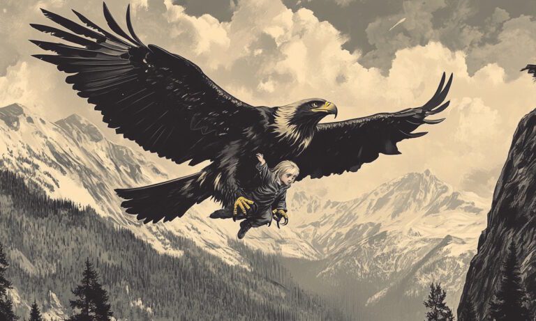 Το κοριτσάκι που το άρπαξε αετός και το πήγε στην κορυφή ενός βράχου