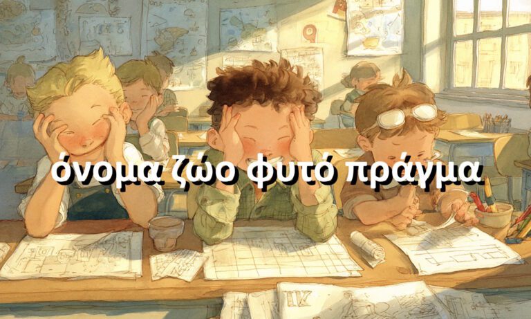 Τα 4 γράμματα που αν έπεφταν στο Όνομα, Ζώο, Φυτό, Πράγμα δεν μπορούσες να βρεις Χώρα