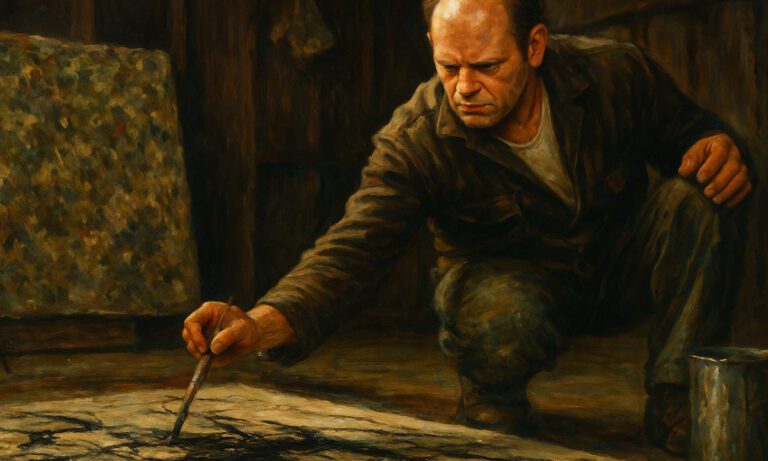 Ο Πόλοκ ζωγράφιζε στα γόνατα με “drip‑painting” – σήμερα οι πίνακές του πωλούνται για εκατομμύρια