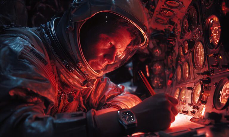 Ήταν μόνος του στο Διάστημα. Χάραξε γραμμές στο τζάμι και μέτρησε με το ρολόι του και σώθηκε.