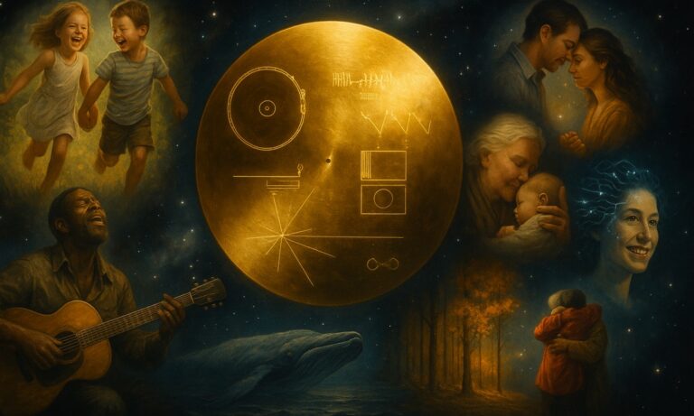 Εδώ και 47 χρόνια ταξιδεύουν στο διάστημα 2 χρυσοί δίσκοι, ώστε κάποιος, κάπου, κάποτε να μάθει ότι ήμασταν εδώ, ότι γελάσαμε και αγαπήσαμε.