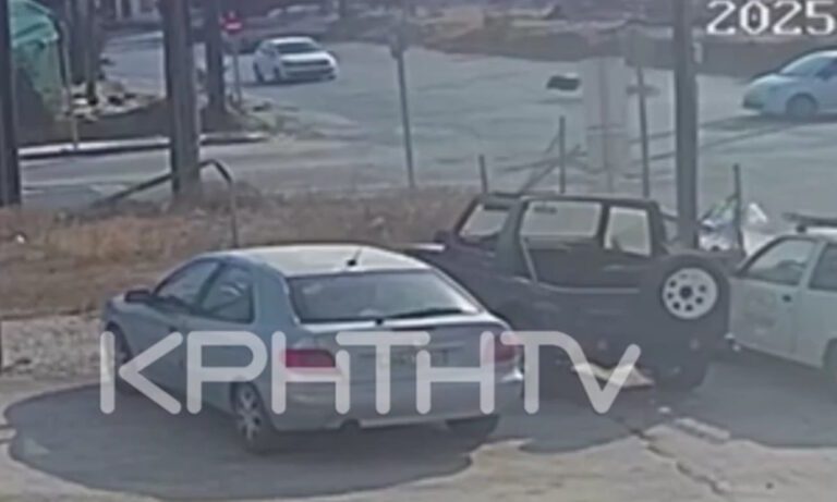 Τροχαίο στην Ιεράπετρα: Οδηγός μηχανής τραυματίζεται σοβαρά μετά από σύγκρουση – Καταγράφηκε σε κάμερα