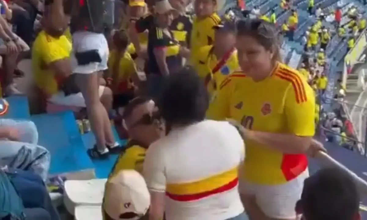 Έπιασε τον άντρα της με άλλη στο γήπεδο και το σκηνικό έγινε viral στην πρόκριση της Κολομβίας