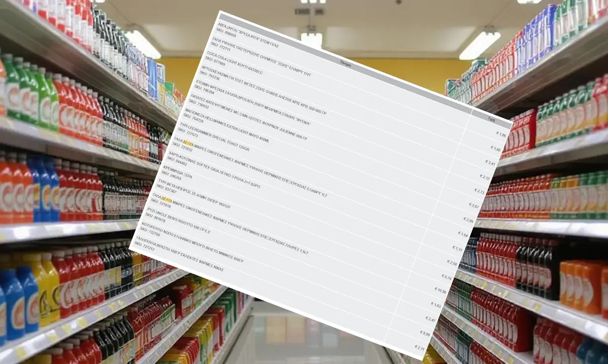 Βρήκαμε απόδειξη από σούπερ μάρκετ πριν 10 χρόνια και συγκρίναμε με τις τιμές σήμερα. Η αύξηση είναι τεράστια