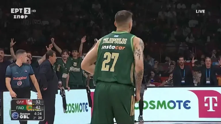 Ολυμπιακός-Παναθηναϊκός: Πιστολιόπουλος στο πρώτο ημίχρονο με 14 πόντους