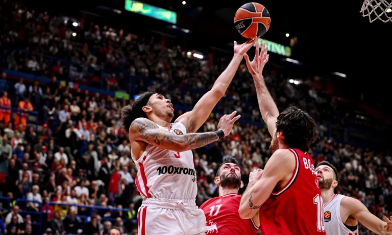 Μπάσκετ: Euroleague – Βαθμολογία: Πού έπεσε ο Ολυμπιακός μετά την ήττα στο Μιλάνο από την Αρμάνι