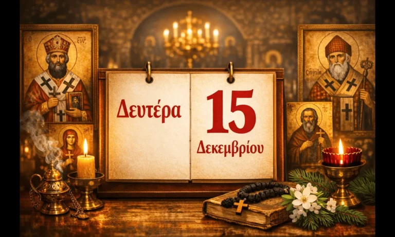 Μεταδόσεις: Εορτολόγιο Δευτέρα 15 Δεκεμβρίου: Ποιοι γιορτάζουν σήμερα