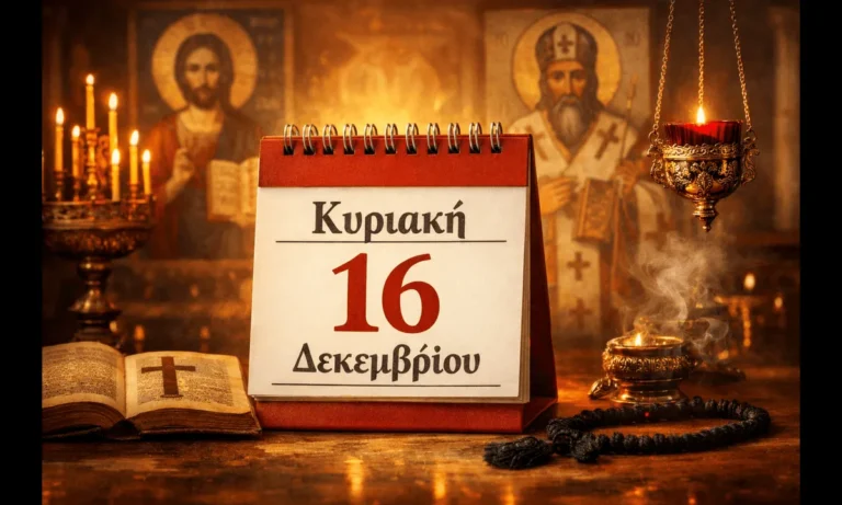 Ατζέντα: Εορτολόγιο Τρίτη 16 Δεκεμβρίου: Ποιοι γιορτάζουν σήμερα
