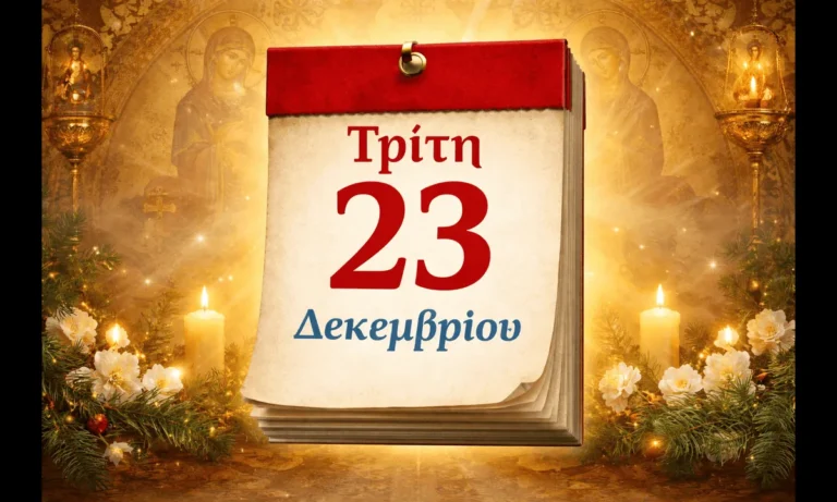 Ατζέντα: Εορτολόγιο Τρίτη 23 Δεκεμβρίου: Ποιοι γιορτάζουν σήμερα