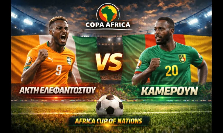 Ακτή Ελεφαντοστού  – Καμερούν κανάλι: Πού θα δείτε απόψε τον αγώνα