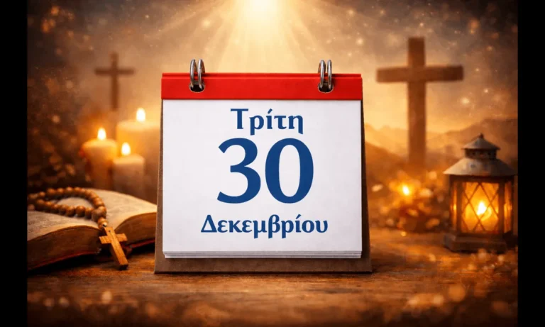 Ατζέντα: Τρίτη 30 Δεκεμβρίου: Ποιοι γιορτάζουν σήμερα