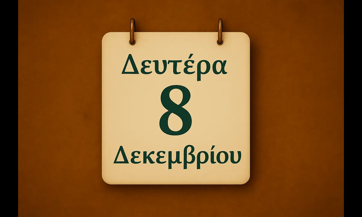 Εορτολόγιο Δευτέρα 8 Δεκεμβρίου: Ποιοί γιορτάζουν σήμερα