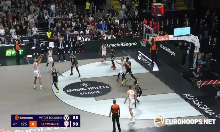 Μπάσκετ: Εβάν Φουρνιέ (21 πόντοι, 7 τρίποντα): Βίρτους – Ολυμπιακός 94-97