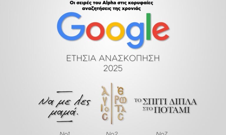 Οι σειρές του Alpha «σάρωσαν» το 2025 – Αυτές είναι οι ελληνικές παραγωγές που κατέκτησαν το Google Trends