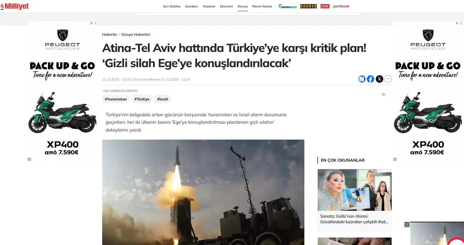 Ελληνοτουρκικά: Ποια είναι τα ελληνικά μυστικά όπλα που λένε οι Τούρκοι στο Αιγαίο